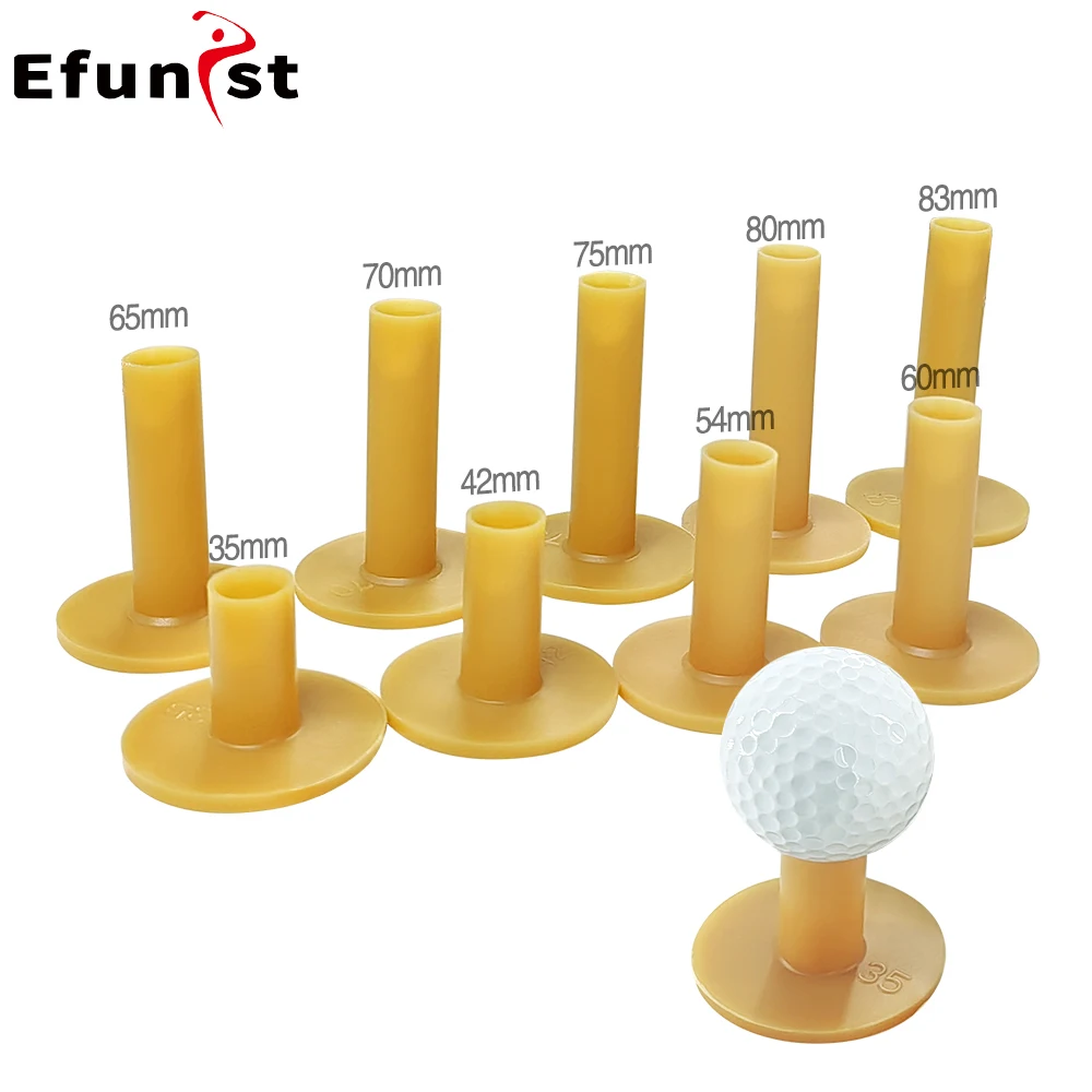 Description Picture 2 of item35/42/54/60/65/70/75/80/83mm Rubber Material Golf Tee Durable Frame Golf Automatic Bending Widening Base Ball Tee Accessories