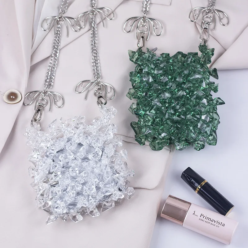 

Luxury Party Evening Clutch Beaded Bag Women Wedding Purses and Handbags Small Shoulder Designer Silver Customized Ladies