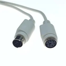 Premium Quality PS/2 Keyboard and Mouse Extension Cable - 6 Pin Connector for Enhanced Connectivity (Female to Male)