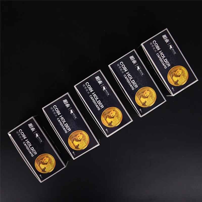 Coin Paper Clip 50 Pcs/Box Coin Collection Album 12 Specifications Flip Coin Holders Square Cardboard Case Clip Stamp Holder