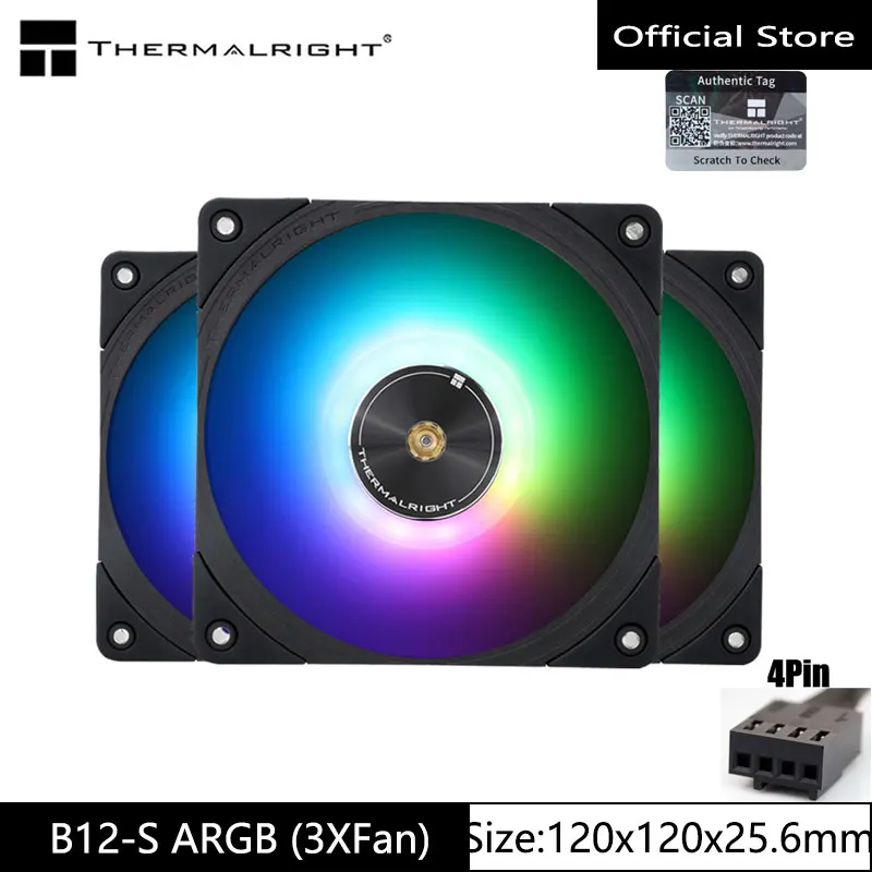 

Thermalright TL-B12-S ARGB шасси fan12cm уровень производительности 2150 скорость PWM S-FDB вентилятор подшипника трехмерная балансировка движения