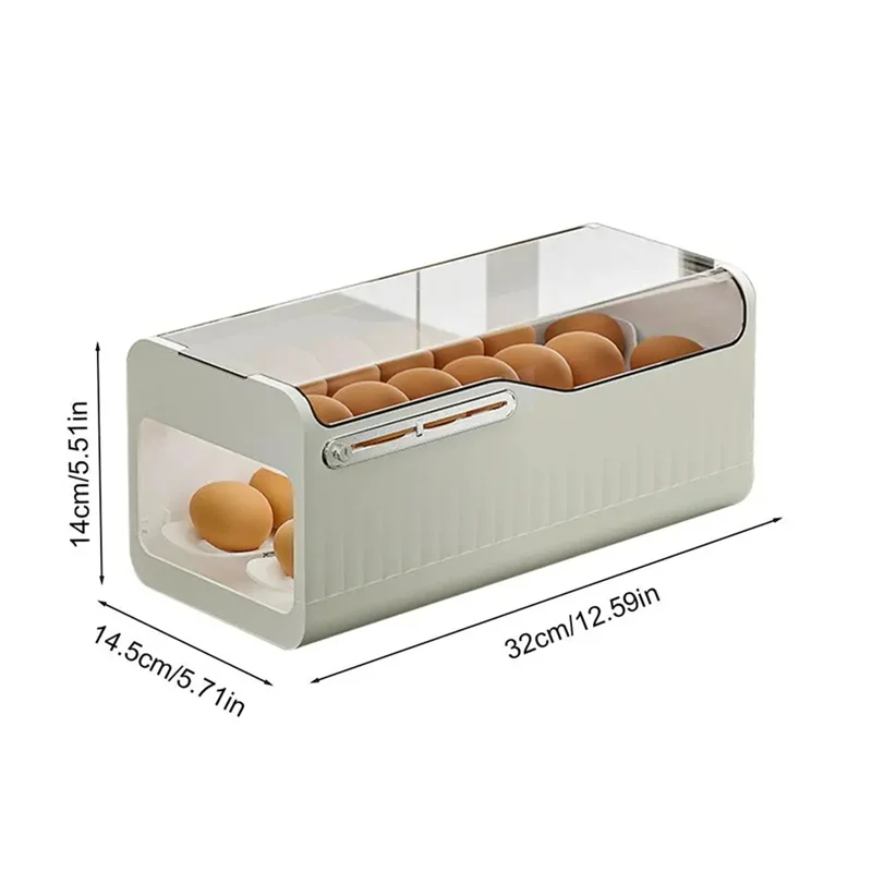 New Automatic Egg Rolling Dispenser Clear Egg Container 2 Tiers Kitchen Organizers And Storage Space-Saving Refrigerator