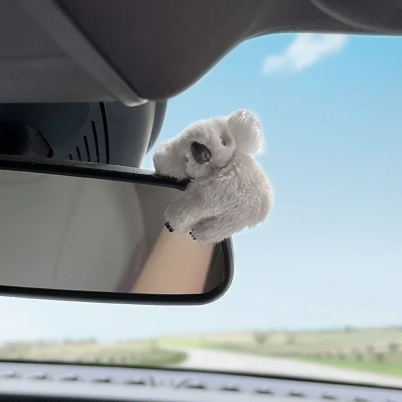 Cute Plush Koala Car Rearview Mirror Decoration