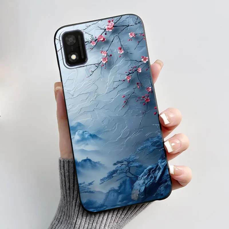 Adorable Cartoon Soft Silicone Protective Phone Case - Printed Design Cover