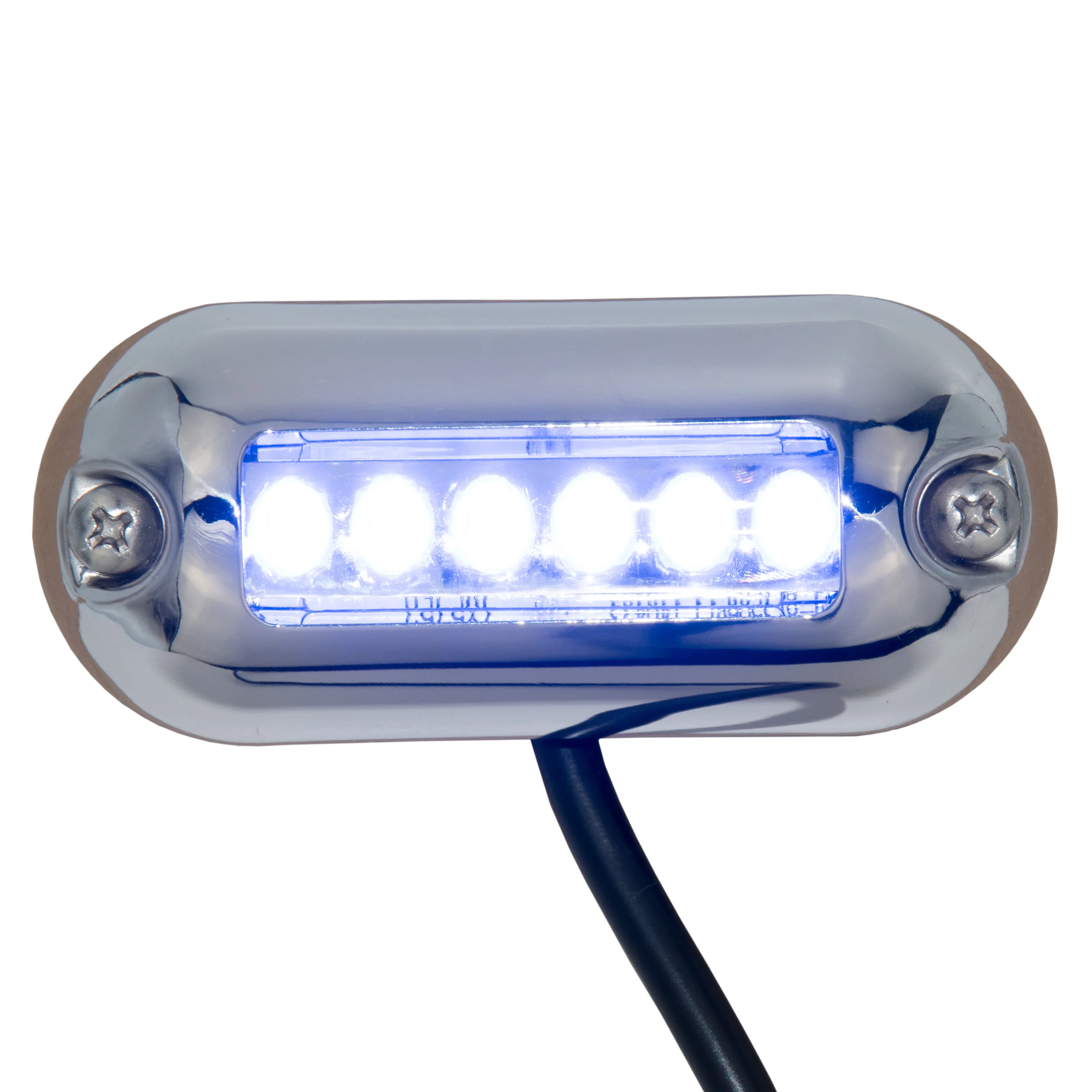 12v Marine Oval Led Underwater Light Blue Accent Light Surface Mount 6