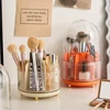 360° Rotation Makeup Brush Holder Desktop Makeup Organizer Lipstick Eyebrow Pencil Holder Jewelry Container Cosmetic Storage Box 2