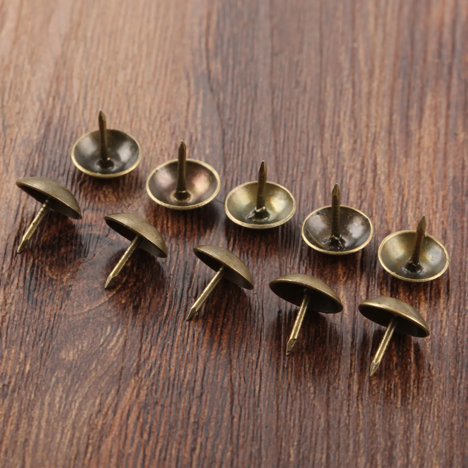 100Pcs 11x11mm Upholstery Nail Jewelry Gift Case Box Sofa Furniture Decorative Tack Stud Pushpin Doornail Antique Hardware