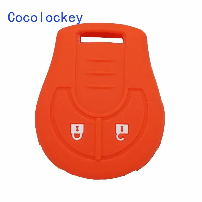 Silicone car key cover rubber key fob case holder for NISSAN March Sunny remote holder 2Button