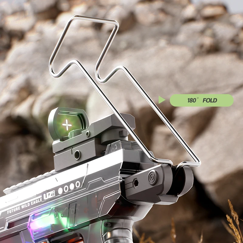 UZI Long Range Electric Shooting Water Gun With Lighting Toys High-pressure Full Automatic Shooting Water Toy Gun For Kid Adult 6