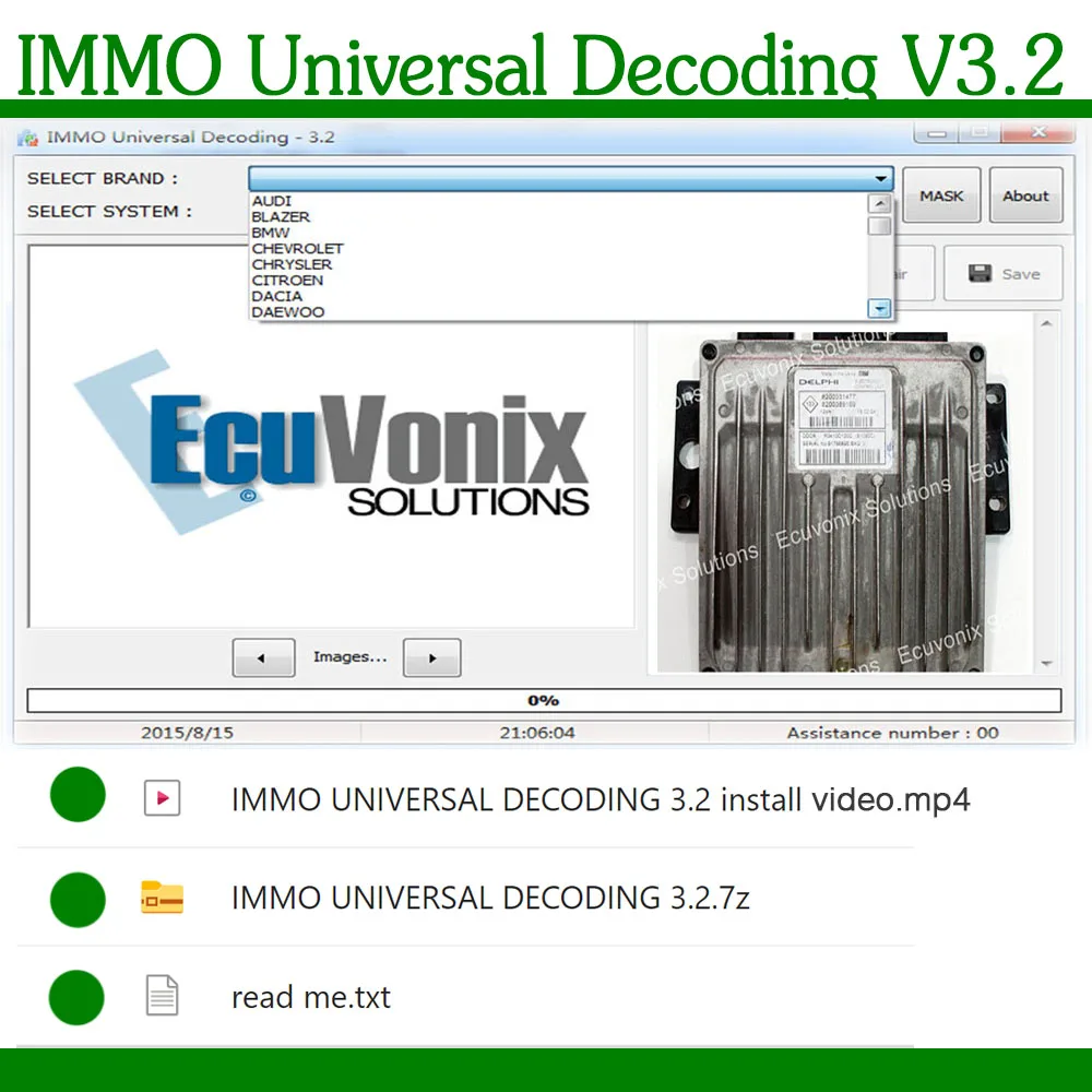 

IMMO Universal Decoding 3.2 Car repair software Delete IMMO OFF ECU work with UPA-USB Galep Serial for above 10000 model of cars