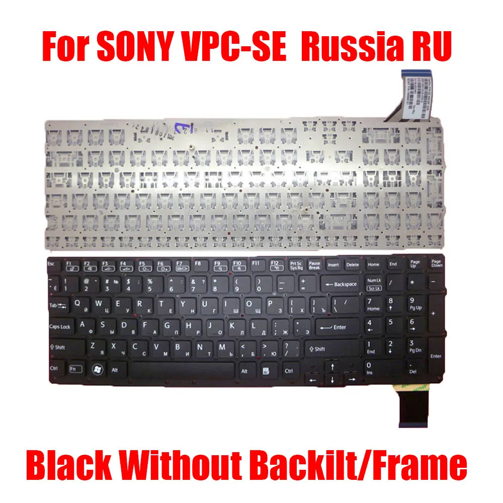 

RU TR Laptop Keyboard For SONY VPCSE VPC-SE 9Z.N6CBF.20R 148986151 9Z.N6CBF.20T Russia Turkish Without Backilt/Frame New