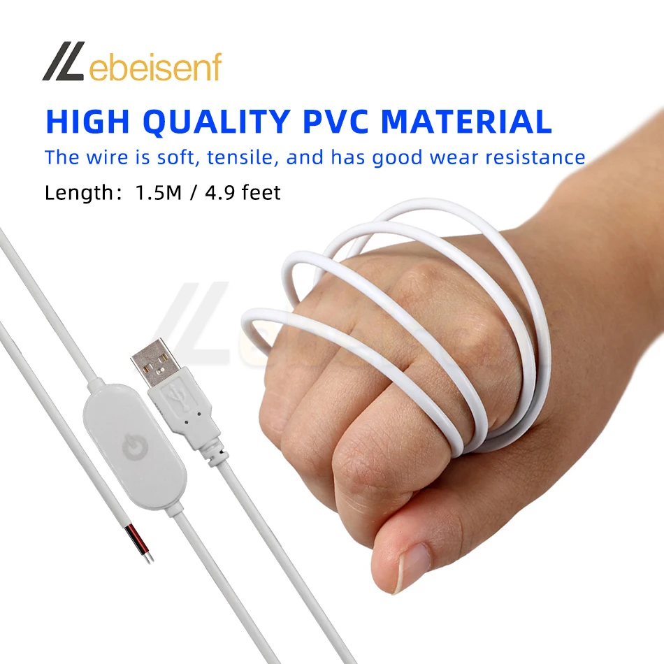 1 Câble D'extension Pour Variateur D'intensité LED CC 5 V