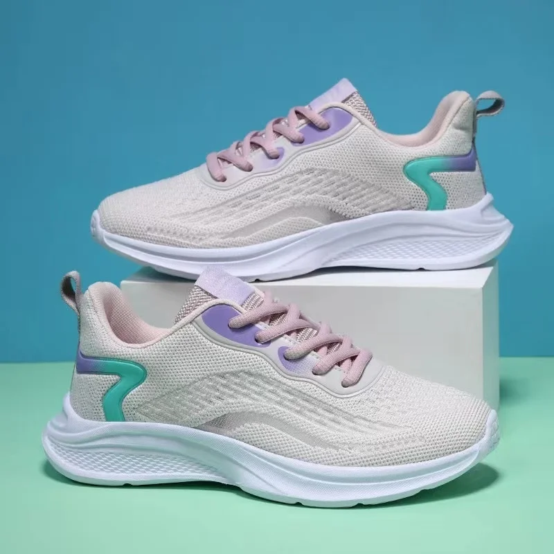 2022 Sneakers 2021 Brand Lightweight Breathable Sneakers Women Running Shoes Outdoor Mesh Sports Shoes Walking Flat Shoes