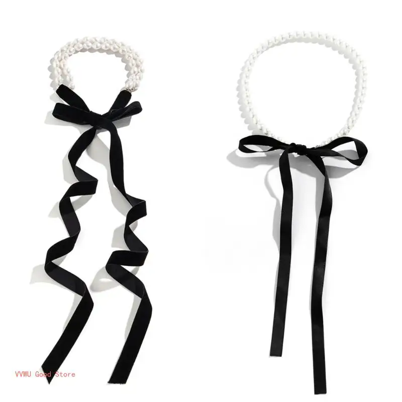 

Women Imitation Necklace Girls Lace Up Jewelry Decor
