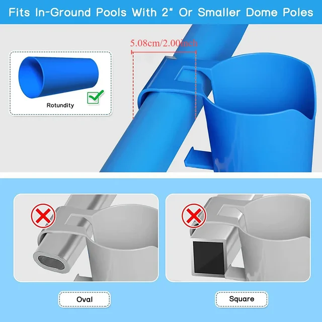 1PC Swimming Pool Cup Holder No Punch Beer & Drink Holder Outdoor Water Sports Mobile Phone Organiser Pool Accessories 3