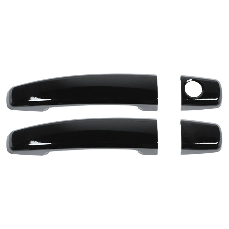 Black 1 Pair Car Exterior Left Right Side Door Handle Cover Trim Cap Set Fit For Chevrolet Camaro 2015 2014 2013 2012 2011 2010