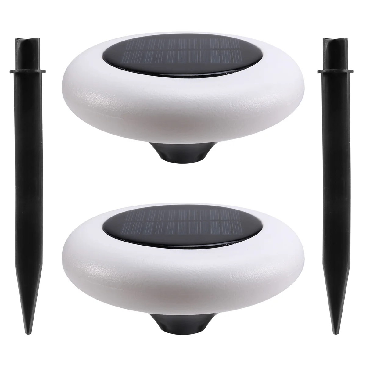 BAAU Solar Outdoor Lights Lights Round Outdoor Landscape Spotlights Garden Decorative Lawn