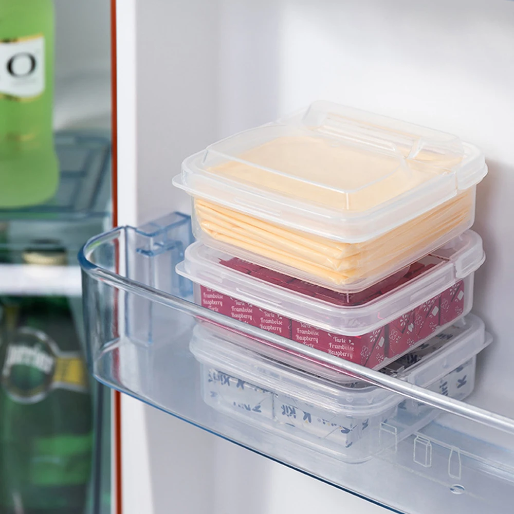 4PCS Fruit Cheese Box Frozen Meat Box Food Grade Refrigerator Freezer Storage Special Small Spare Food Fresh-Keeping Box 2