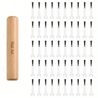 Ensemble de pinceaux professionnels pour Nail Art, avec poignée en bois détachable, pinceaux multifonctionnels pour vernis à ongles, outils pour Nail Art, accessoires pour ongles 6