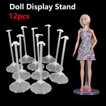 12PCS Transparent Stand Support For Dolls Clear Color Toy Figure Display Holder Prop Up Mannequin Model Storage rack