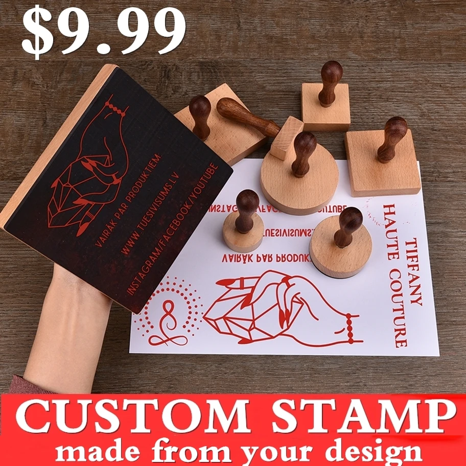 Large Personalized Homemade Logo Custom Rubber Stamp