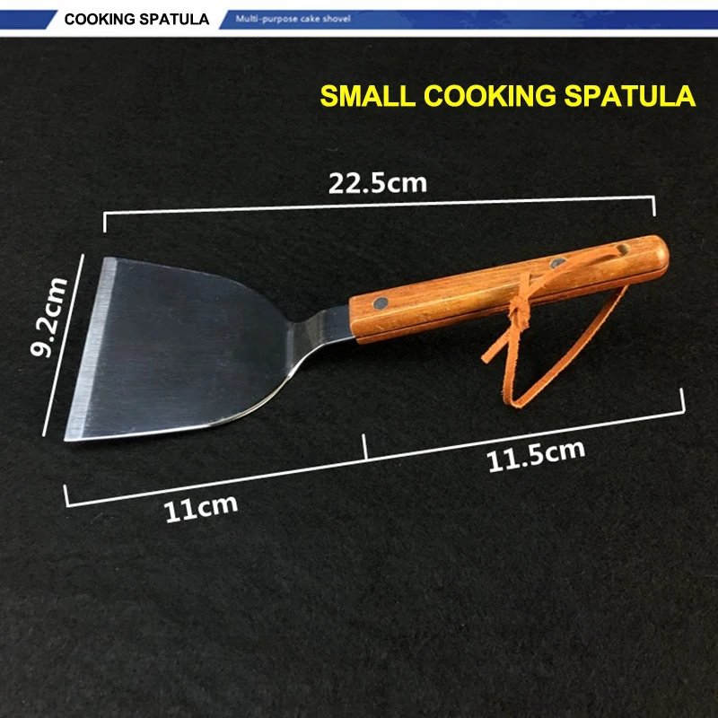 Stainless Steel BBQ Roasting Fork Clamp Shovel, Roast Barbecue Skewers, Wooden Handle, Cooking Spatula, Triangle Steak Tool Sets