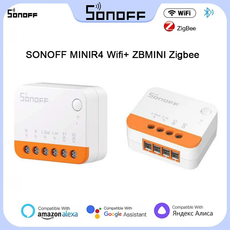 

Смарт-переключатель SONOFF MINIR4 ZBMINI, Wi-Fi/Zigbee