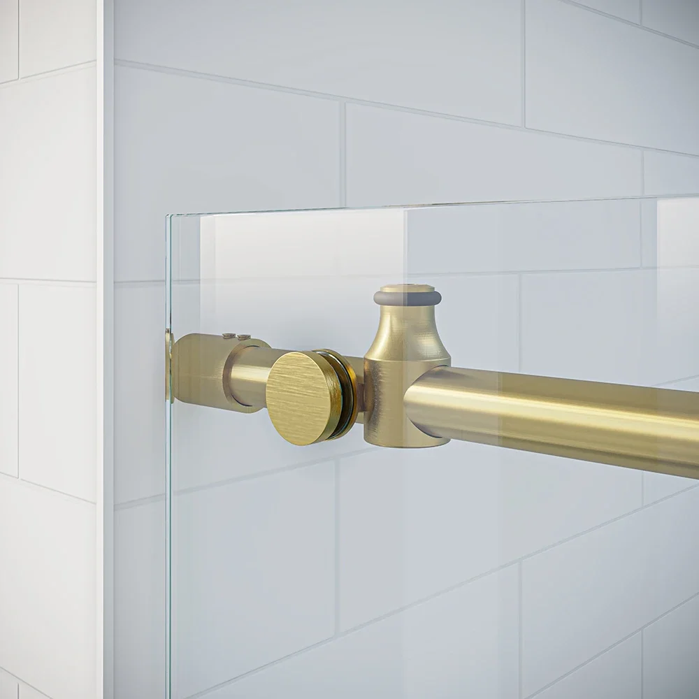 Bathroom Raindrop Bathtub Frameless Glass Sliding Shower Tub Door