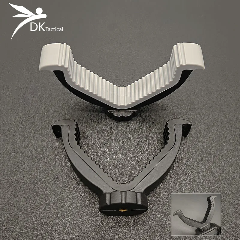 Tactical Outdoor V-shaped Yoke Top Stock Holder Single Legged Tripod 1/4 Threaded Universal Shooting and Hunting