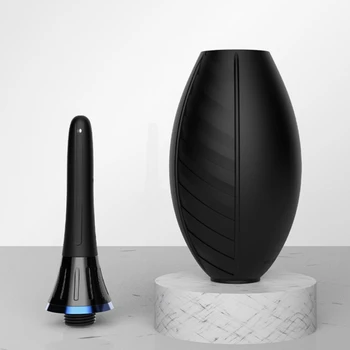 430ML Anal Douche Vagina Anus Cleaner Sex Toys Intestinal Washer Shower Head Irrigator Silicone Enema Butt Plug Adult 2