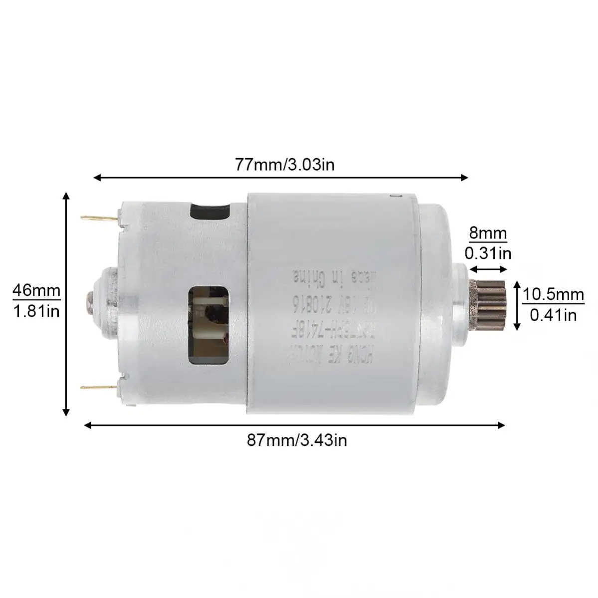 RS775 DC 모터 고전력 왕복 18V 775 마이크로 전기 모터, 핸드헬드 절단용 11 톱니 기어 리튬 전기 톱