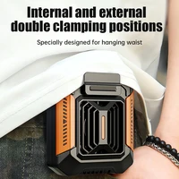 Waist Mounted Electric Fan 4000mAh Rechargeable Anti Drop Shock Absorption Fan Portable Bladeless Flashlight Hanging Neck Fans 1