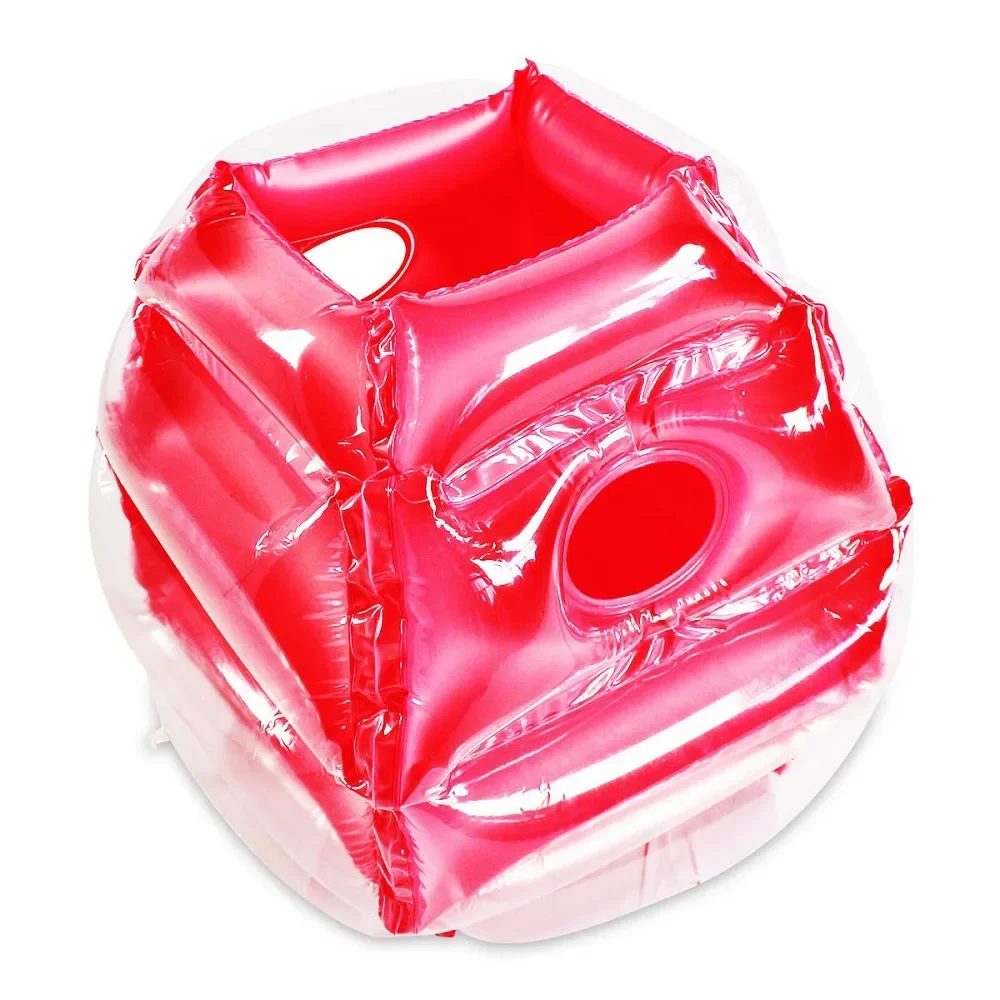 Inflatable Bubble Ball for Kids Soft PVC Blue Red Inflatable Crash Ball for Children Adult Family Outdoor Game Sports Toy Ball 3
