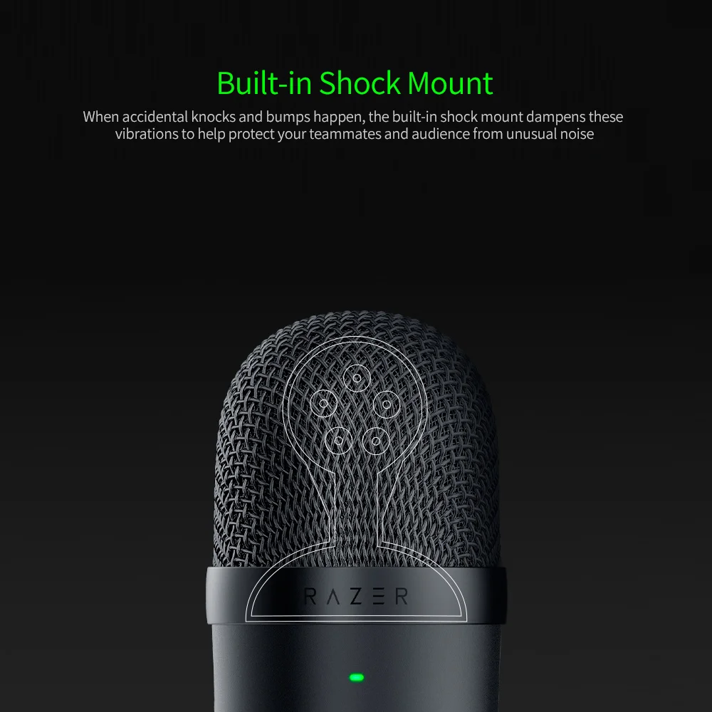 Razer Seiren Mini  Microphone USB Condenser Microphone For PC Ultra-compact Microphone With Supercardioid Pickup Pattern