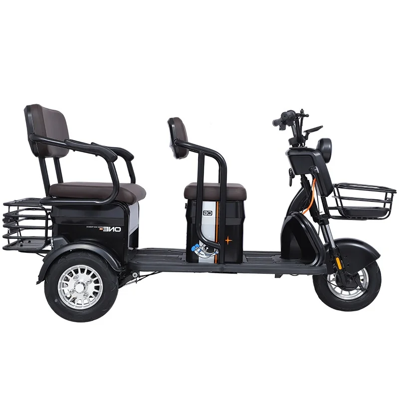 Scooter elettrico per uomo 72V 1000w Potente triciclo elettrico per scooter da carico a tre ruote con 3 posti per adulti Blu Verde Rosso Nero - immagine 3