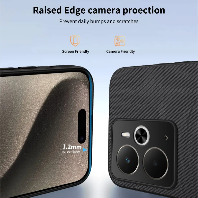 Magnetic Carbon Fiber Texture Phone Case with Magsafe-Compatible Protective Back Cover