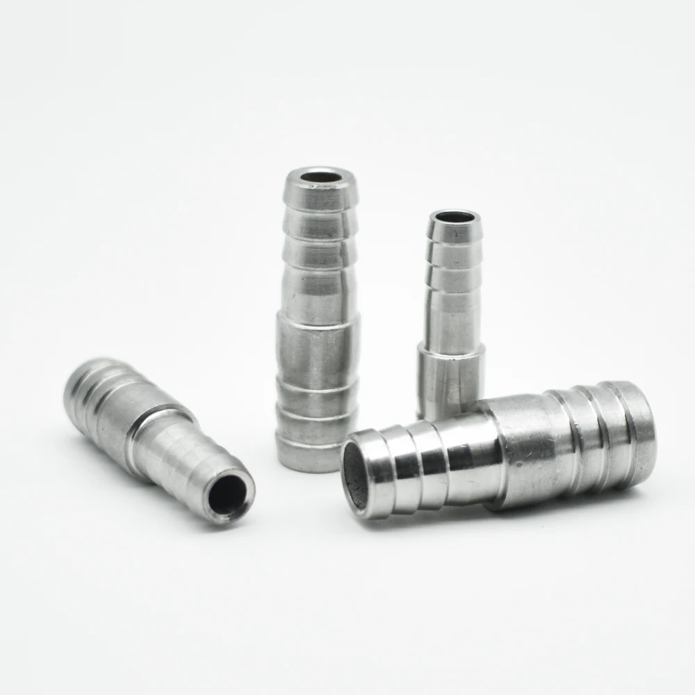 Pipe Fitting Water Pipe Fitting Hose Pipe Fitting 6 8 10 12 13 14 15 16 18 19 20-60mm Hose Barbed Reducing Straight Connector Pipe Fitting 304 Stainless Steel Water Air Fuel