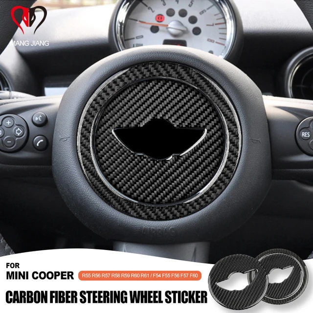 For Mini Cooper F55 F56 F57 Car Steering Wheel Center Panel Stickers F60  R50 R52 R53 R55 R56 Interior Decoration Car Accessory - AliExpress