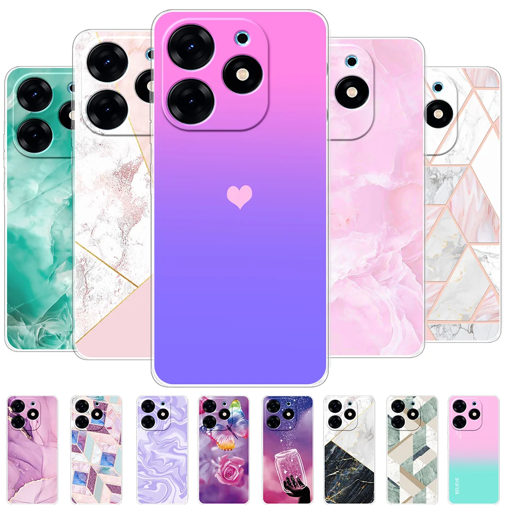 Per Tecno Spark 10 Pro Custodia Per Tecno Spark 10C Cover Per Telefono Paraurti Trasparente Silicone Morbido Per Tecno Spark 10 4G Fundas Coque