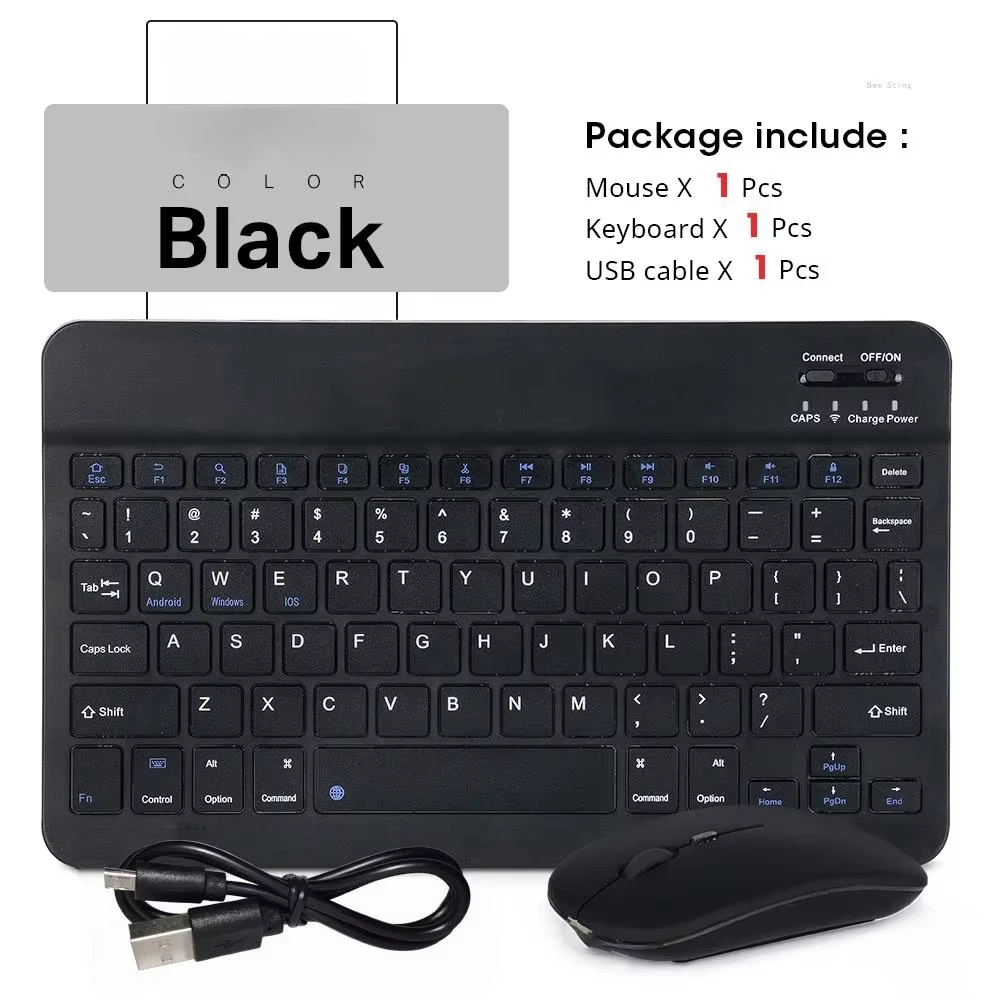 Hebrew Bluetooth Keyboard 10inch For iPad Air Pro 9th 10th Wireless Rechargeable Mini Keyboard For Phone Tablet Laptop Universal