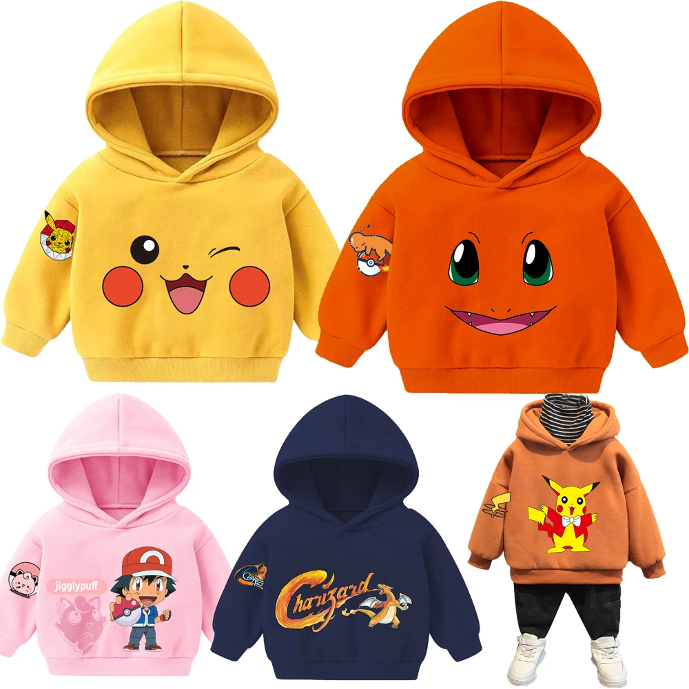 namens Rijd weg shuttle Pikachu Pullover Hoodies Sweatshirt For Children Unisex Winter Warm  Charmander Baby Streetwear Pokemon Sweatshirts Boy Girl Gift - Plush  Backpacks - AliExpress