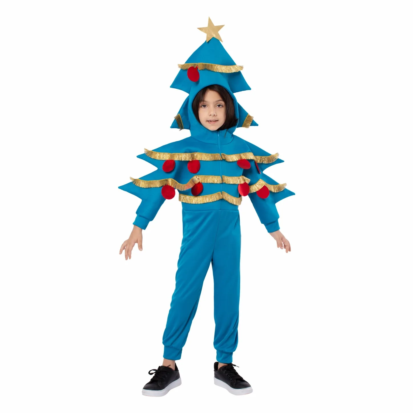 

Детские костюмы для косплея на рождественскую елку для мальчиков, школьный праздничный Милый Забавный сценический костюм, модный семейный карнавальный комплект одежды
