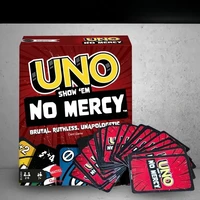 100% الأصلي ماتيل UNO Show 'Em No Mercy لعبة ببطاقات ورقية العلامة التجارية الأصلية,هدايا عيد الميلاد,ألعاب الطاولة,الأطراف العائلية السفر 1