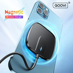 Cargador inalámbrico magnético de 15W para iPhone 12 Pro Max Mini 8, carga rápida Qi, Samsung, Xiaomi, Huawei, almohadilla magnética