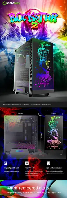 GAMEMAX Revolt MidATX Tower PC Gaming Coputer Case AURA Sync Mode V2.0PWM  ARGB Hub VGA Holder SSD/HDD Bay For Desktop Computador - AliExpress