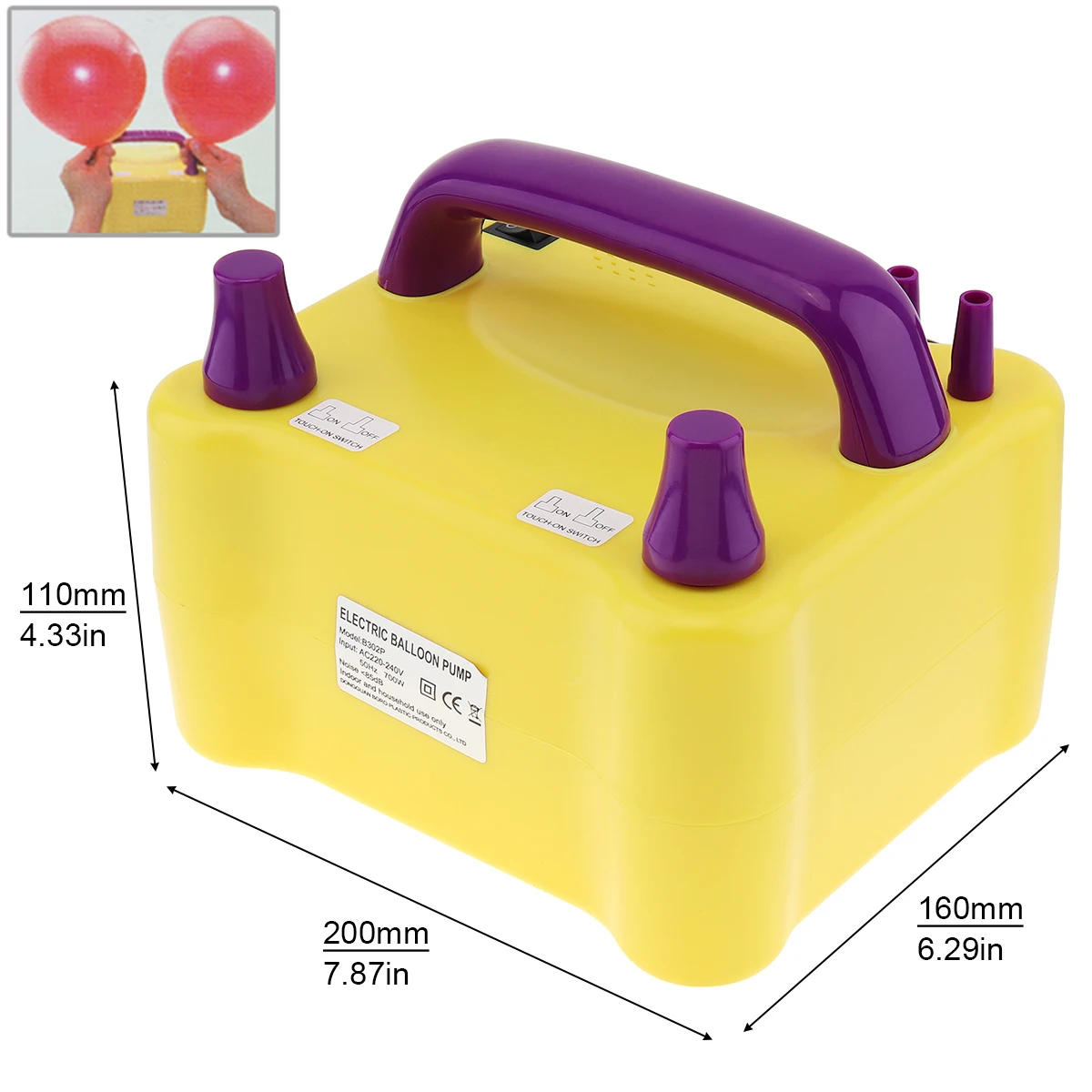 BOROSINO-Bomba De Balão Elétrica, Quantitativo, Multifuncional, Temporização,