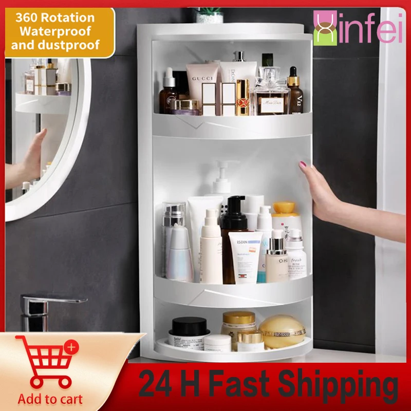 

Multifunctional Mobile Storage Rack Large Capacity Makeup Storage Box Bathroom Toilte Multi-layer Storage Rack Home Accessories
