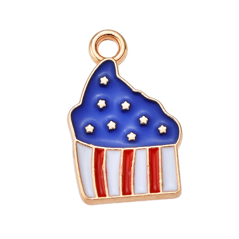 21 Stile USA Unabhängigkeit stag Flagge Legierung Anhänger Charme für Schmuck machen DIY Frauen Ohrringe Armband Zubehör Party Geschenke – Detail 11