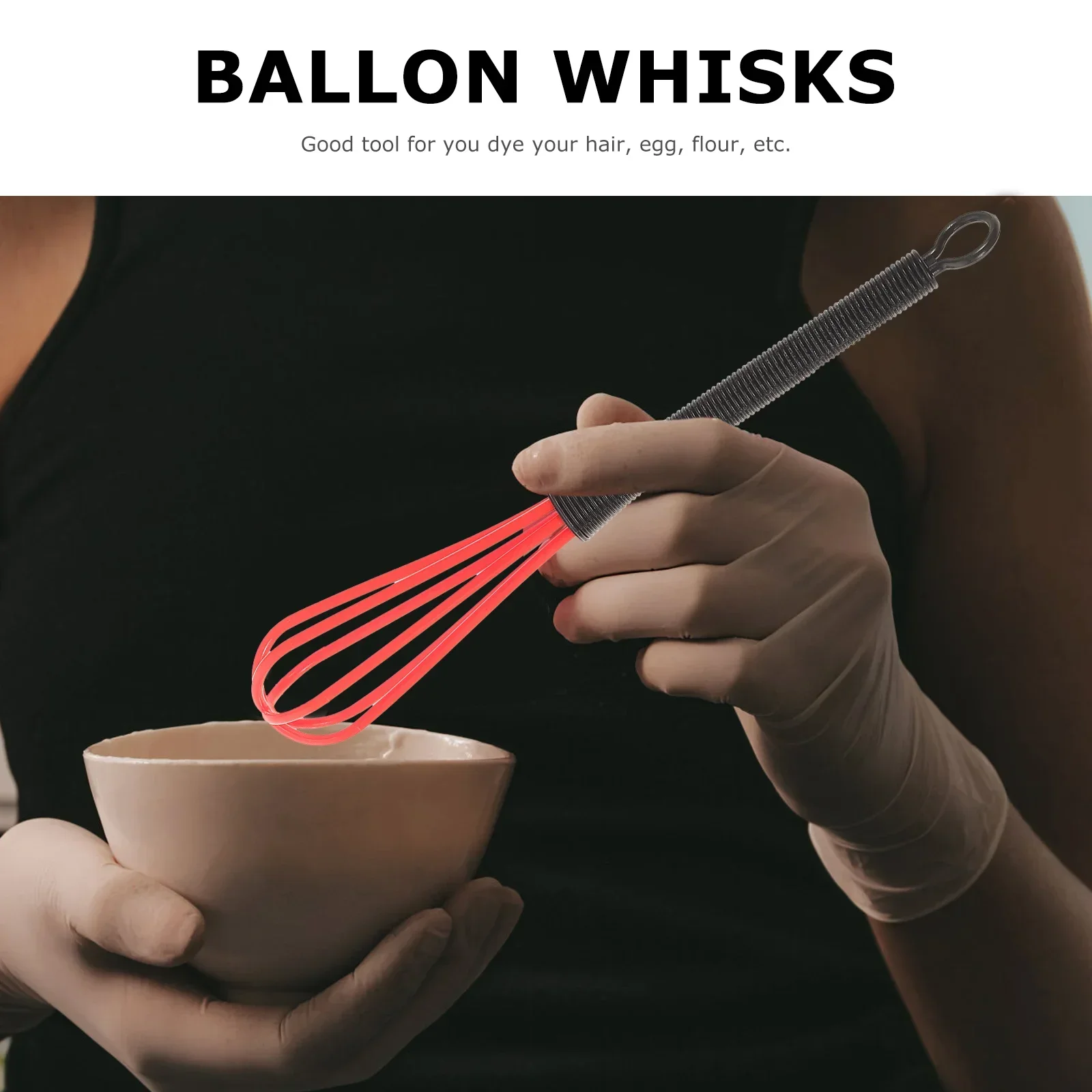 Hand Mixer Whisk Plastic Stirrer Drinks Salon Mixer Egg Blender Cordless Hand Dough Whisk Mini Stand Dye Cream Stirring Rod 1 Pcs