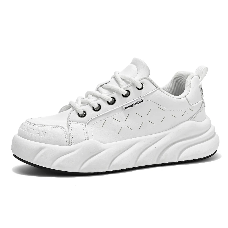thumbnail image 1 of Zapatos casuales de cuero estilo espacial de Hong Kong populares para hombres en otoño e invierno, zapatillas de deporte para hombres, zapatillas para hombre, 1 of 4